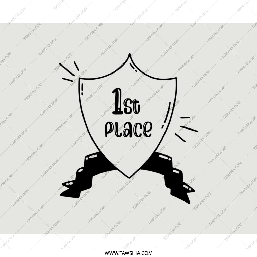 1st Place Shield Mouse Pad, First Place Winner Gift, Office Decor, Cute Desk Accessory, Champion Mousepad, Achievement Award - Tawshia
