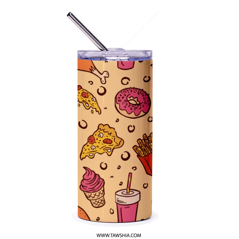 Trendy Food Pattern Insulated Travel Tumbler product type