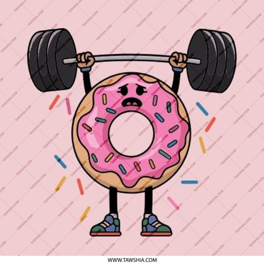 Funny Donut Pinback Button, Weightlifting Donut Badge, Gym Humor Button, Cute Food Button, Workout Gift, Fitness Motivation Pinback Button - Tawshia