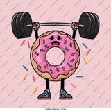 Funny Donut Pinback Button, Weightlifting Donut Badge, Gym Humor Button, Cute Food Button, Workout Gift, Fitness Motivation Pinback Button - Tawshia