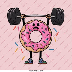 Funny Donut Pinback Button, Weightlifting Donut Badge, Gym Humor Button, Cute Food Button, Workout Gift, Fitness Motivation Pinback Button - Tawshia