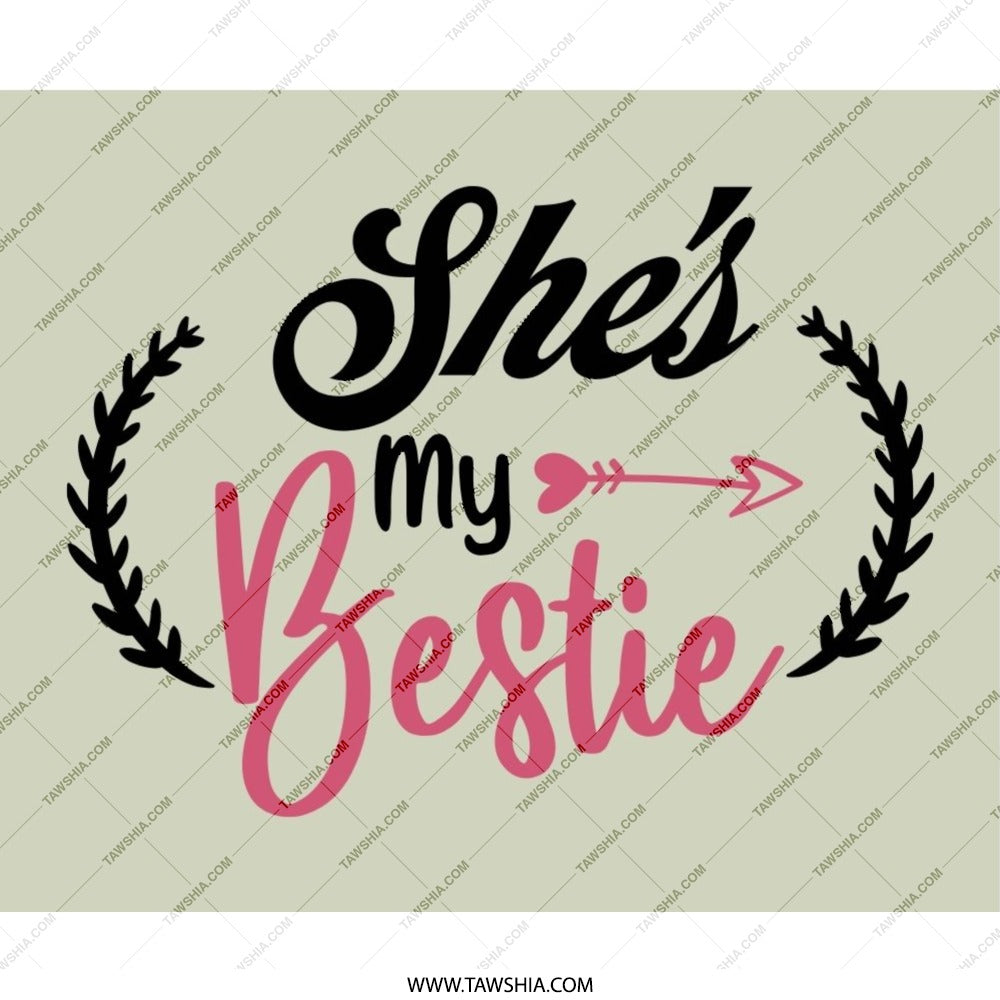 Shes My Bestie Mouse Pad, Cute Best Friend Gift, Gift for Best Friend, Funny Gift, Unique Gift, Birthday Gift Idea, Office Decor - Tawshia