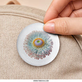 Gerbera Daisy Pinback Button, Floral Badge, Flower Button, Botanical Pin, Colorful Button, Pastel Flower Pin, Cute Pinback Button - Tawshia