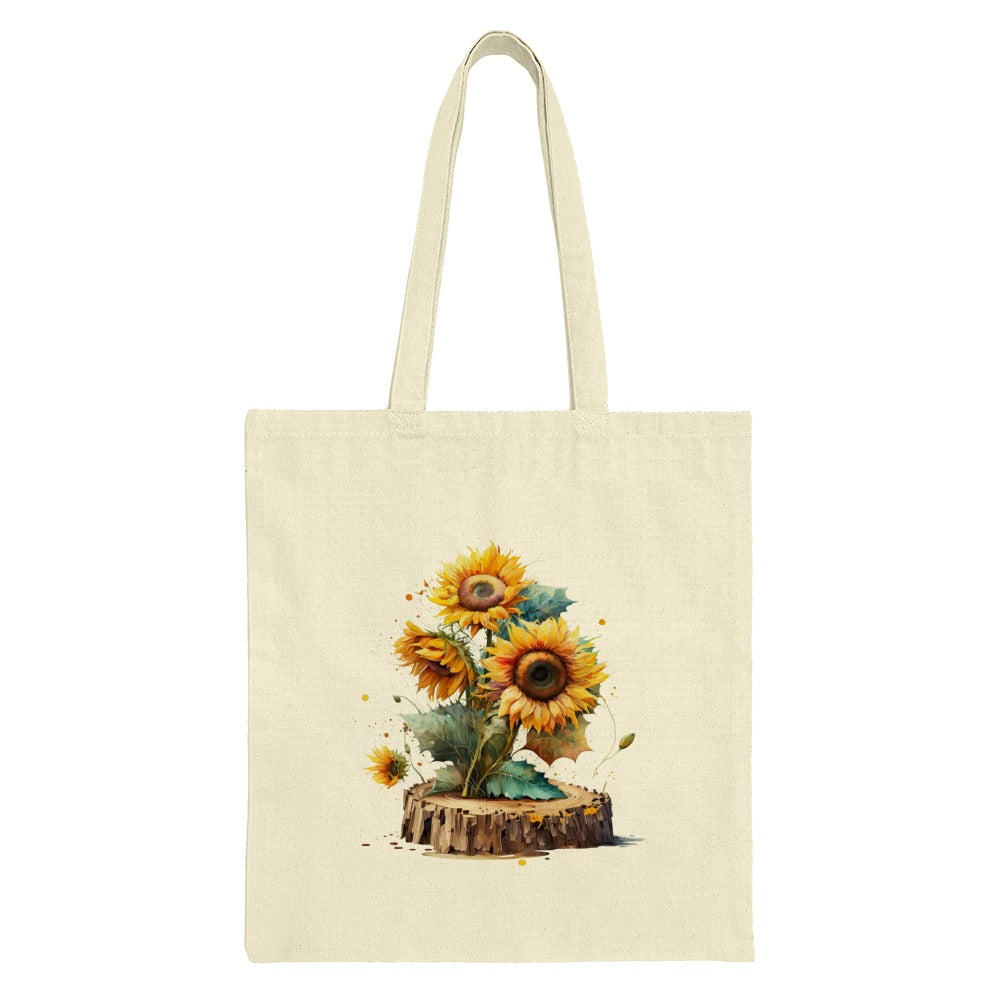 Sunflower Tote Bag, Floral Design, Watercolor Flowers, Cute Tote, Everyday Bag, Gift Idea, Stylish Tote Bag, Shopping Bag - Tawshia