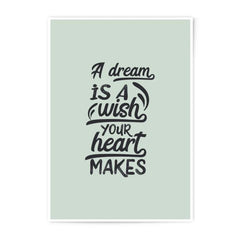 Dream Wish Heart Photographic Prints, Motivational Wall Art, Inspirational Decor, Home Office Prints, Positive Affirmation Prints - Tawshia