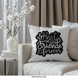 Best Friends Forever Pillow, Friendship Gift, Decorative Pillow, Home Decor, Gift for Friend, Throw Pillow, Cute Pillow - Tawshia