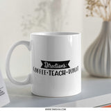Teacher Mug, Coffee Teach Repeat Mug, Funny Teacher Gift, Teacher Appreciation Gift, Teacher Coffee Mug, Gift For Teacher - Tawshia