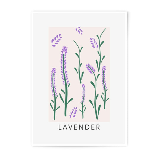 Lavender Photographic Print, Floral Wall Art, Botanical Home Decor, Purple Flower Illustration, Nature Inspired Print - Tawshia
