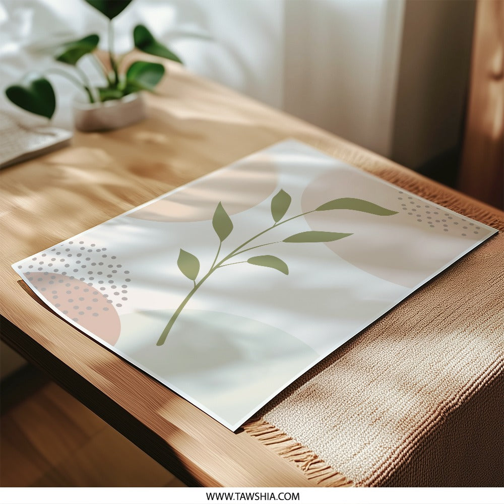 Abstract Leaf Photographic Print, Botanical Art Print, Neutral Tone Wall Art, Modern Art Print, Home Decor Photographic Print - Tawshia