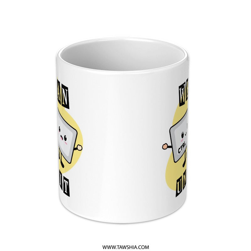 Funny Ctrl Z Undo It Mug, Programmer Gift, Cute Computer Geek Gift, Ctrl Alt Delete Mug, Tech Support, Keyboard Key Mug, Gag Gift Idea - Tawshia