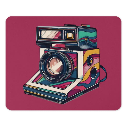 Retro Camera Mouse Pad, Colorful Photography Desk Decor, Vintage Style Gift, Unique Computer Accessory, Office Workspace Must Have - Tawshia