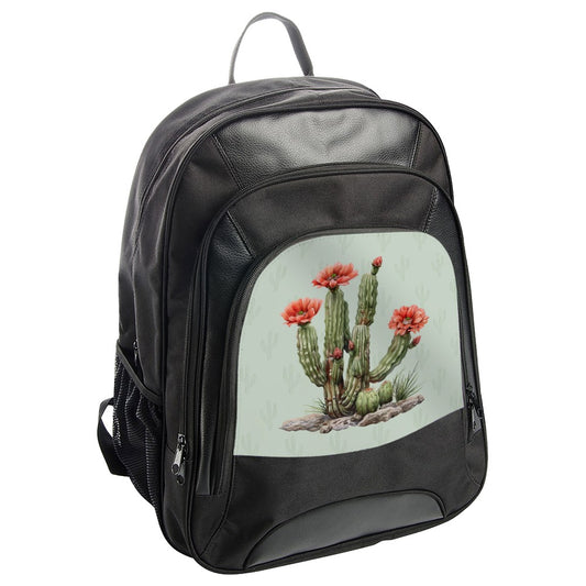 Flowering Cactus Backpack, Botanical Backpack, Southwest Backpack, Desert Plant Art Backpack, Trendy Floral Backpack - Tawshia