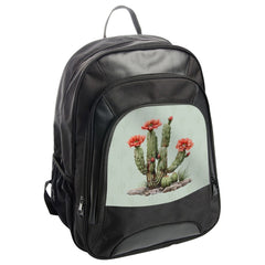 Flowering Cactus Backpack, Botanical Backpack, Southwest Backpack, Desert Plant Art Backpack, Trendy Floral Backpack - Tawshia