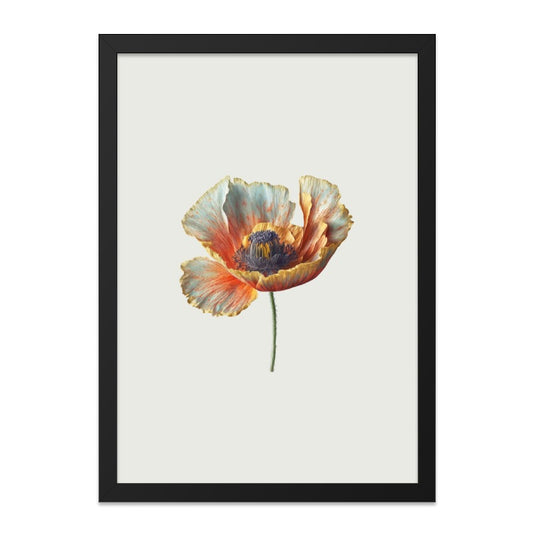Orange Poppy Wall Art, Floral Print, Botanical Art, Flower Illustration, Poppy Painting, Home Decor, Modern Art Print - Tawshia