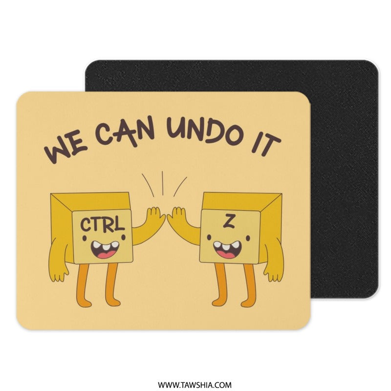 We Can Undo It Mouse Pad, Ctrl Z High Five, Funny Computer, Nerdy Gift, Cute Mousepad, Tech Gift, Home Office Decor, Work From Home - Tawshia