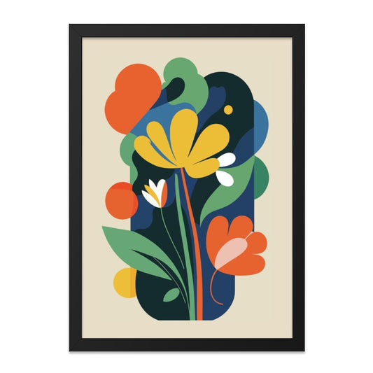 Abstract Floral Wall Art, Modern Flower Print, Colorful Botanical Decor, Trendy Home Decor, Gift Idea - Tawshia