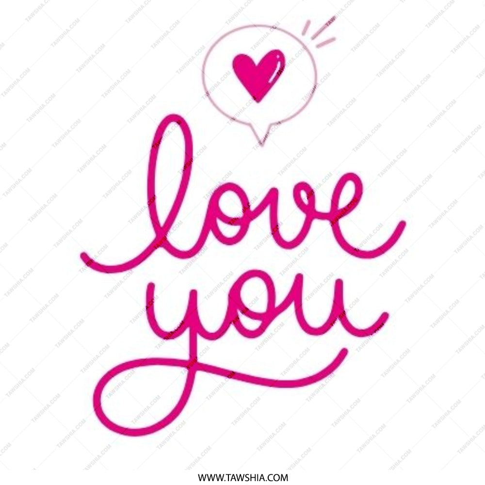 Love You Pinback Button, Heart Speech Bubble Button, Cute Valentine Button, Romantic Gift, Sweet Saying, Express Your Love, Gift for Her - Tawshia