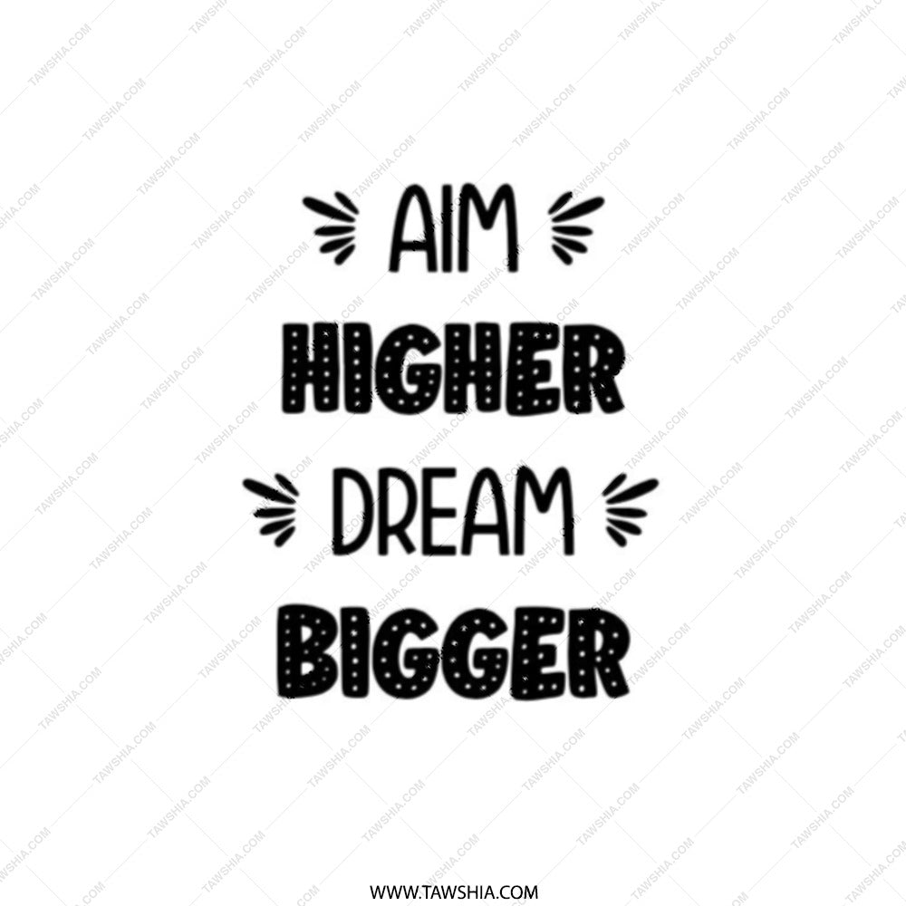 Aim Higher Dream Bigger Pocket Mirror, Inspirational Gift, Motivation Mirror, Compact Mirror, Encouragement Present, Positive Vibes Mirror - Tawshia