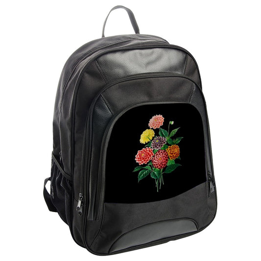 Floral Backpack, Dahlia Flower Art, Botanical Backpack, Colorful Backpack, Flower Lover Gift, Floral Design Backpack, Elegant Backpack - Tawshia