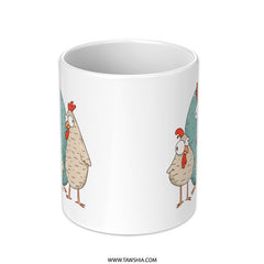 Chicken Illustration White Coffee Mug product type