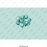 Heart Balloons Tumbler, Aqua Tumbler, Cute Tumbler, Balloons Gift, Gift for Her, Gift for Mom, Birthday Gift, Party Tumbler (134) - Tawshia