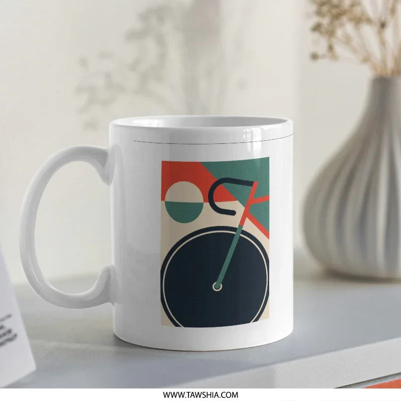 Vintage Bike Art Design Printed Coffee Mug product