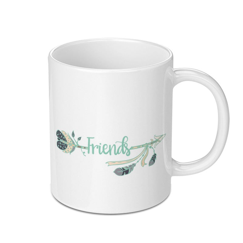 Friends Arrow Mug, Friendship Gift, Best Friend Present, Cute Mug, Gift For Her, Coffee Mug, Tea Mug, Birthday Gift Idea, Unique Mug - Tawshia