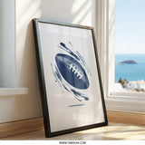 Football Wall Art, Sports Decor, Abstract Art Print, Game Day Gift, Boys Room Decor, Man Cave Art - Tawshia