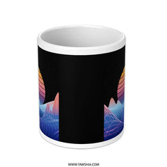 Retrofuturistic Mountain Landscape Mug product