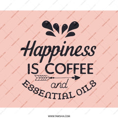 Coffee Essential Oils Mouse Pad, Happiness Quote Office Decor, Work From Home Desk Accessories, Gift for Coffee Lovers - Tawshia