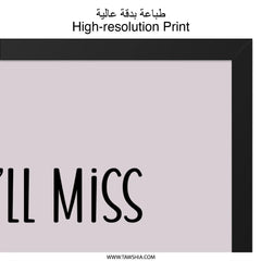 I'll Miss Your Face Wall Art, Goodbye Gift, Farewell Present, Leaving Decor, Friendship Wall Decor, Sad Kawaii Aesthetic, Home Wall Art - Tawshia