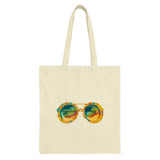 Retro Sunglasses Tote Bag, Colorful 70s Style, Novelty Gift, Beach Tote, Unique Design, Fashion Tote Bag, Summer Accessories - Tawshia