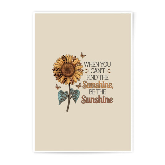 Sunflower Photographic Prints, Inspirational Quote Art, Positive Wall Decor, Floral Print, Butterfly Art, Motivational Gift, Sunshine Decor - Tawshia
