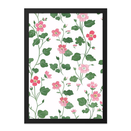 Pink Floral Wall Art, Botanical Print, Flower Decor, Floral Pattern Art, Trendy Home Decor, Modern Wall Decor, Housewarming Gift - Tawshia