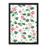 Pink Floral Wall Art, Botanical Print, Flower Decor, Floral Pattern Art, Trendy Home Decor, Modern Wall Decor, Housewarming Gift - Tawshia