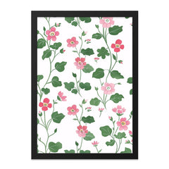 Pink Floral Wall Art, Botanical Print, Flower Decor, Floral Pattern Art, Trendy Home Decor, Modern Wall Decor, Housewarming Gift - Tawshia