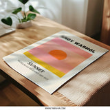 Andy Warhol Sunset Photographic Print, Museum Art, Modern Art Print, 1972 Wall Art, Pink Sunset, Pop Art, Home Decor, Art Gift - Tawshia