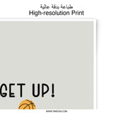 Get Up Game Day Photographic Prints, Sports Decor, Baseball Art, Basketball Prints, Play Ball, Kids Room Art, Motivational Quote - Tawshia