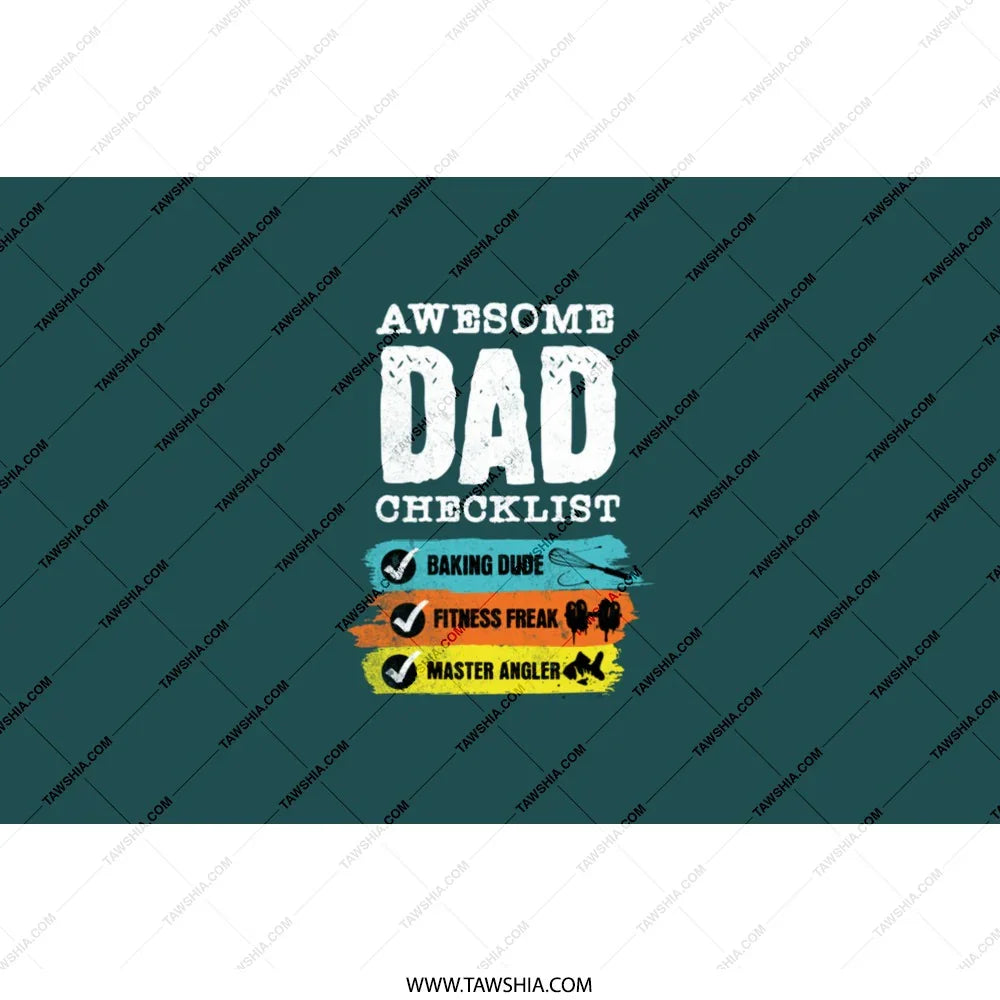 Awesome Dad Checklist Graphic Design product