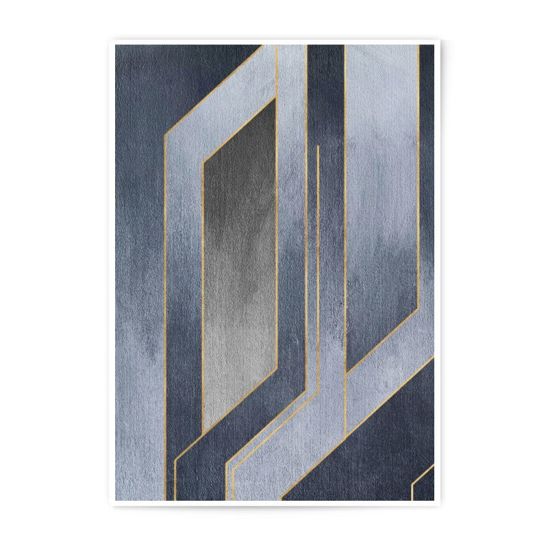 Abstract Geometric Photographic Print, Modern Art Print, Gray and Gold Art, Minimalist Wall Decor, Home Decor Art - Tawshia
