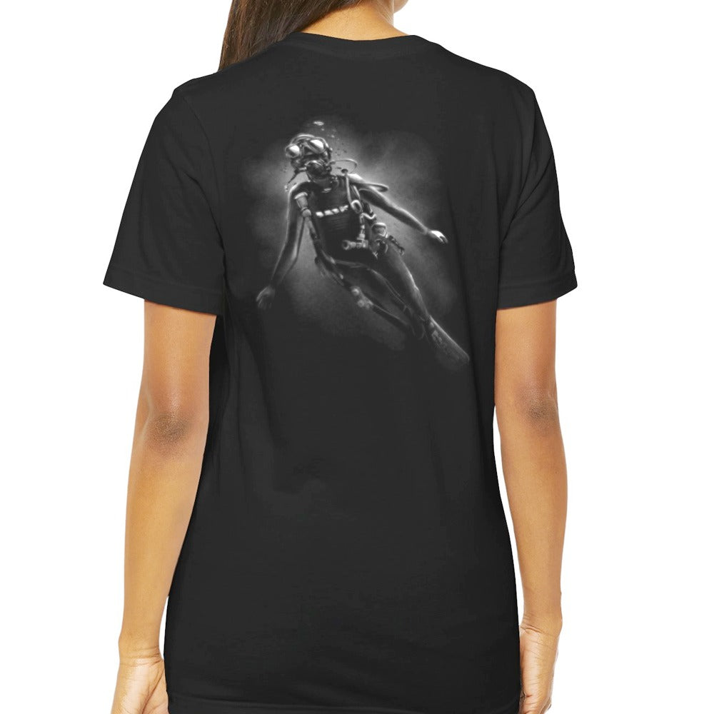Deep Sea Diver Graphic Print Black T-Shirt product type