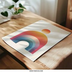 Rainbow Photographic Print, Abstract Art Print, Boho Wall Decor, Modern Art, Home Decor, Kids Room Decor - Tawshia