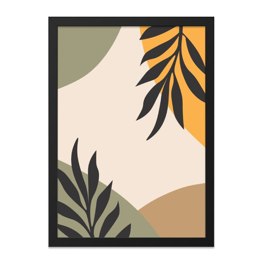 Abstract Leaves Wall Art, Modern Boho Print, Botanical Art Print, Minimalist Wall Decor, Neutral Color Wall Art, Trendy Home Decor - Tawshia