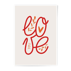 Love You Photographic Print, Minimalist Art, Valentine's Day Gift, Anniversary Gift, Modern Home Decor, Wall Art, Cute Love Print - Tawshia