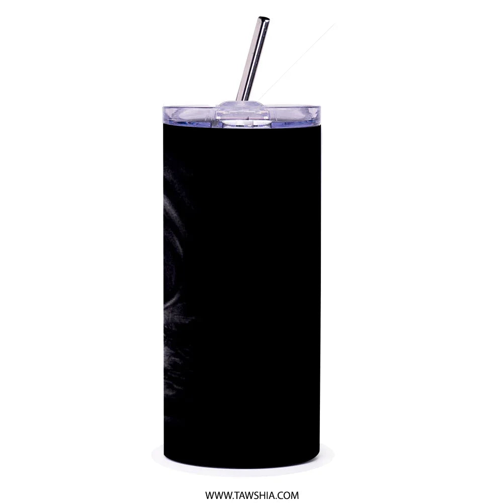 Sleek and Simple Black Tumbler with Straw travel product