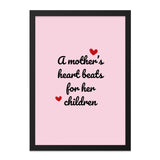 Mother's Heart Wall Art, Family Love Decor, Inspirational Print, Gift for Mom, Mother's Day Present, Nursery Decor - Tawshia
