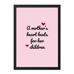 Mother's Heart Wall Art, Family Love Decor, Inspirational Print, Gift for Mom, Mother's Day Present, Nursery Decor - Tawshia