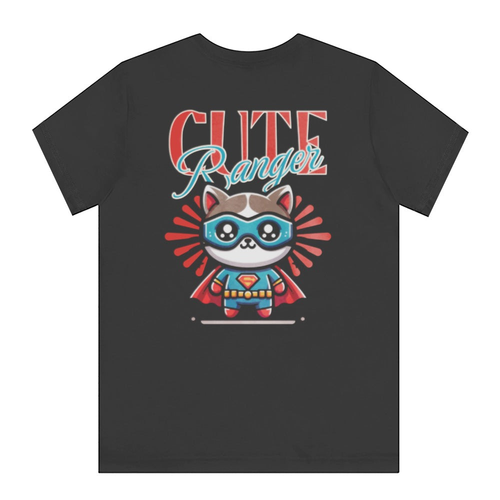 Cute Ranger Superhero Cat Graphic Print T-shirt product