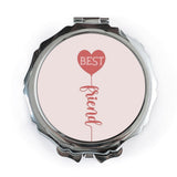 Best Friend Pocket Mirror, Heart Balloon Design, Friendship Gift, Cute Compact Mirror, Pocket Makeup Mirror, Gift for Her - Tawshia
