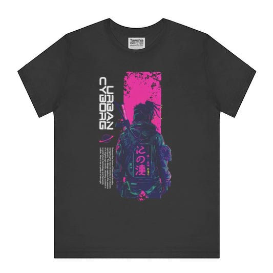Urban Cyborg Graphic T-shirt with Neon Accents product type